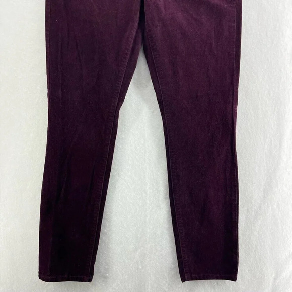 Banana Republic Corduroy Jeans Womens Sz 26P Purple Skinny Fit Low-Rise Stretch - Picture 7 of 12